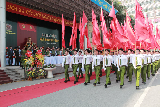 Red flag parade at the Opening Ceremony